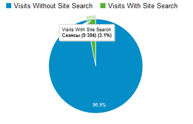 Visits with site search
