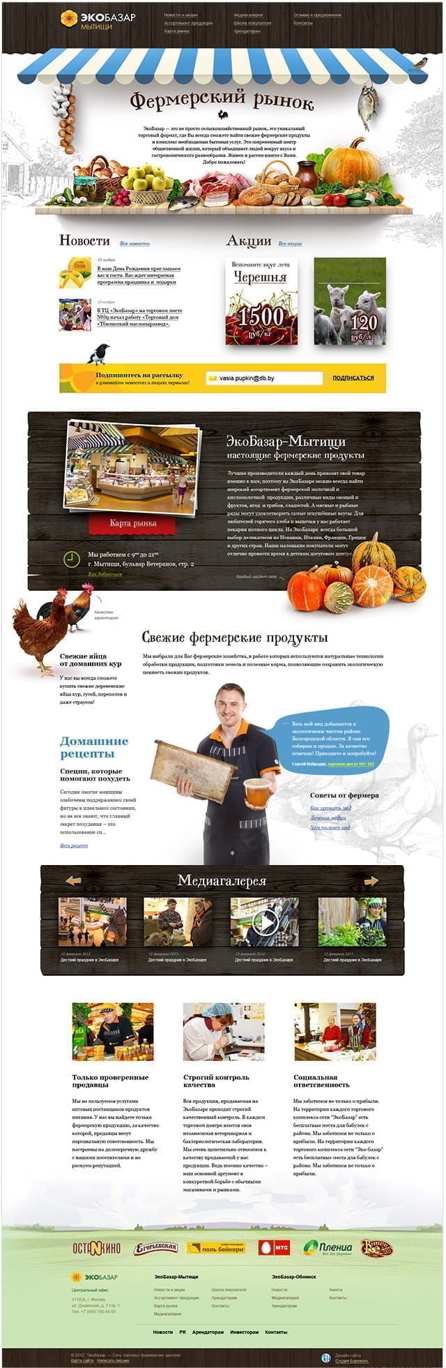 Дизайн внутренней страницы сайта eco-bazar.ru